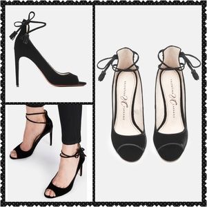 Valentina Carrano Nolita Black Velvet Stilettos